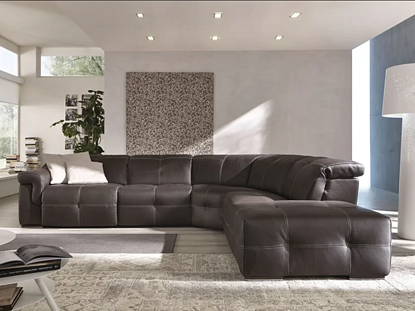 Relaxing sectional sofa Aiko Egoitaliano fabric upholstery factory Egoitaliano from Italy. Foto №1