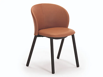 Leather chair with removable cover Daisy ZANOTTA