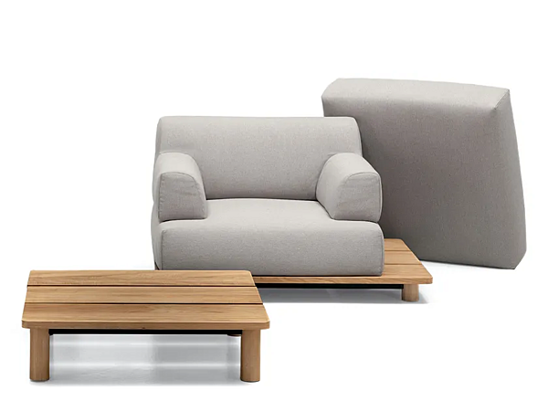 Modular garden sofa with soft back Palco Kristalia factory Kristalia from Italy. Foto №12