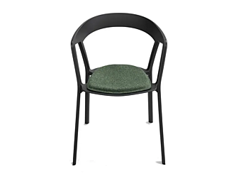 Stackable polypropylene chair Compas Kristalia