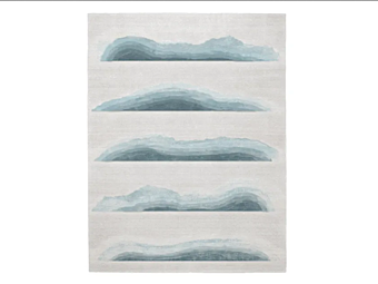 Rectangular rug in wool and bamboo silk GIORGETTI Halos GA261-GA262