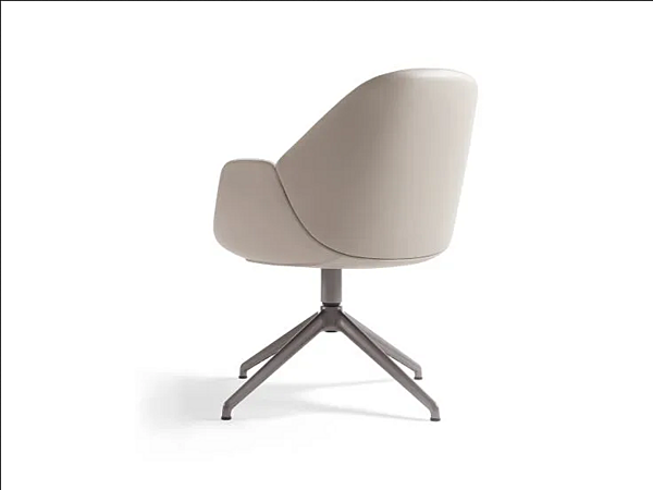 Easy chair with leather and fabric upholstery GIORGETTI Calathea factory GIORGETTI from Italy. Foto №3