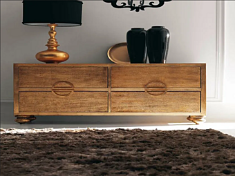 Chest of drawers in wood with modern design CORTEZARI Keope 457 factory CORTE ZARI from Italy