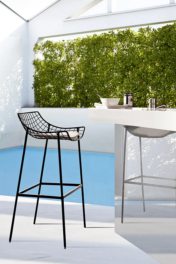 High Steel Stool with Footrest VARASCHIN Summer Set 2621/S/CR/E, 2622S/CR/E factory VARASCHIN from Italy. Foto №2