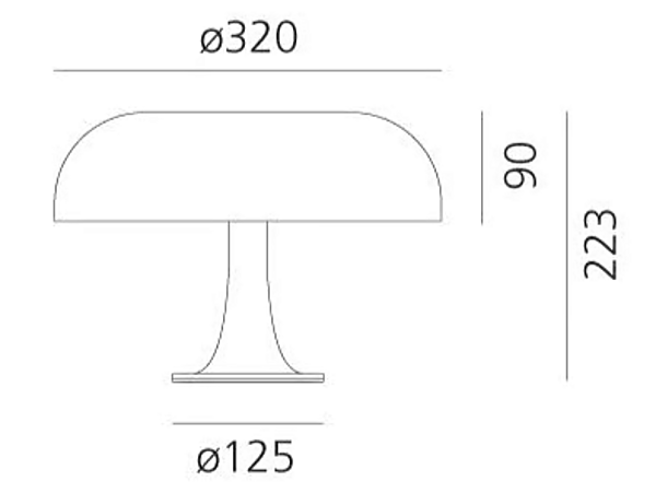 LED Table Lamp Nessino Red Polycarbonate Artemide 0039080A factory Artemide from Italy. Foto №9