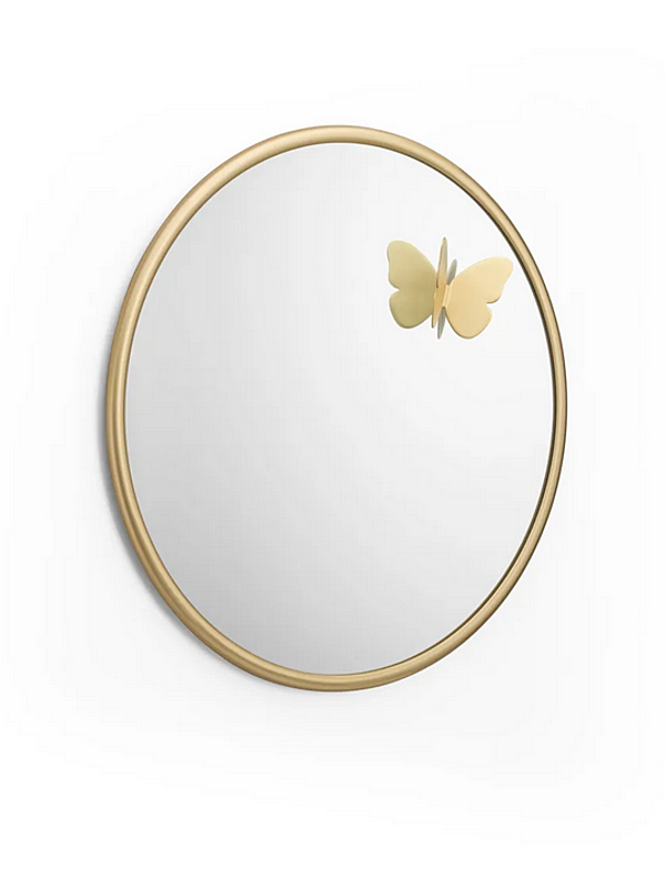 Round Brass Butterfly Mirror GHIDINI1961 factory GHIDINI1961 from Italy. Foto №2