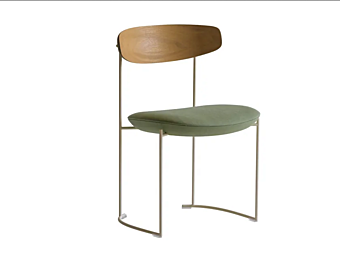 Sled Base Garden Chair with Upholstered Back Potocco Keel 922 Out 922-OUT