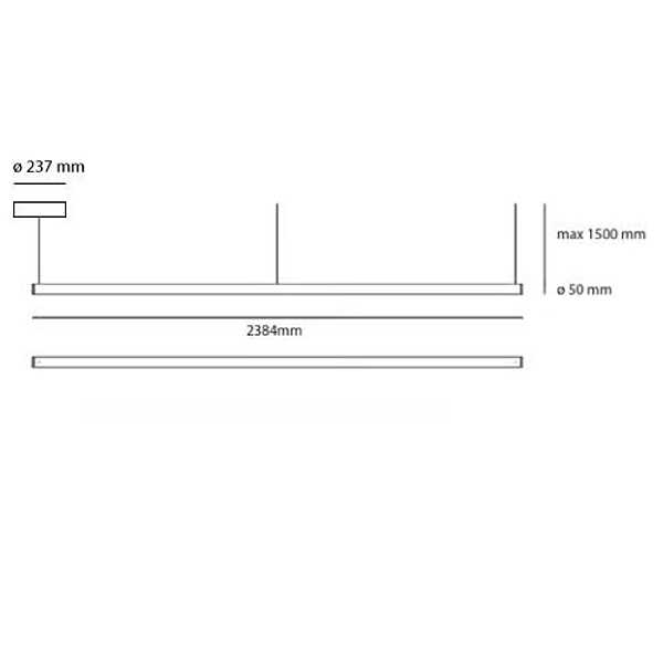 Methacrylate Linear Lighting Profile Artemide Alphabet of Light factory Artemide from Italy. Foto №13