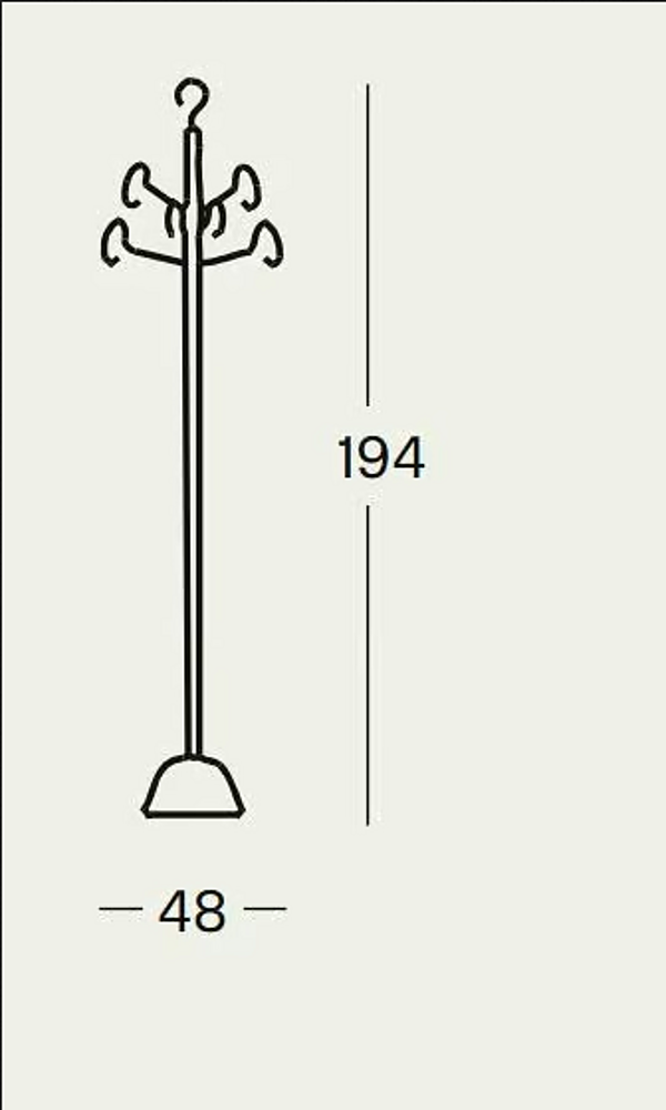 Coat Stand in Steel ZANOTTA Servomanto factory ZANOTTA from Italy. Foto №2