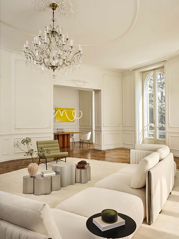 Sectional sofa with removable cover fabric Saba Metis factory SABA from Italy. Foto №18