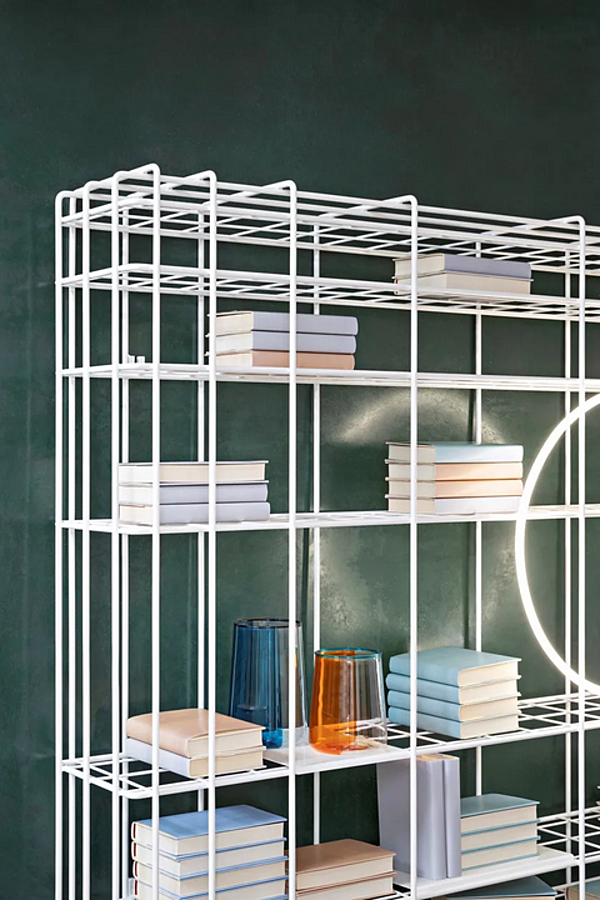 Open wall mounted iron bookcase Leyva Saba factory SABA from Italy. Foto №4