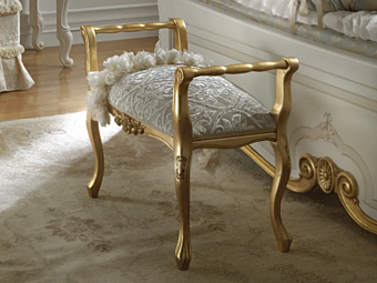 Upholstered wooden bench CASA +39 La Fenice 1118