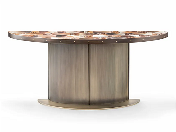 Brass Console Table with Horn Top Nettuno by ARCAHORN 6016 factory ARCAHORN from Italy. Foto №1