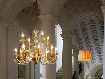 Chandelier with Swarovski crystals Euroluce Lampadari Lyra L8 4 factory EUROLUCE LAMPADARi from Italy