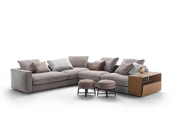 Corner sectional fabric sofa Harper FLEXFORM factory FLEXFORM from Italy. Foto №1