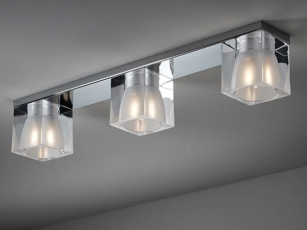 Crystal ceiling lamp Cubetto Fabbian factory Fabbian from Italy. Foto №1