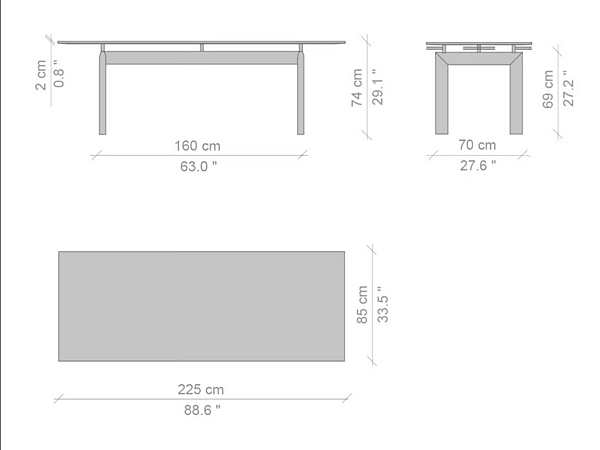 Rectangular Carrara Marble Outdoor Table CASSINA D'Avion 006 factory CASSINA from Italy. Foto №3