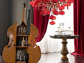 Solid wood bar cabinet Modenese Luxury Interiors 12657 factory MODENESE GASTONE from Italy