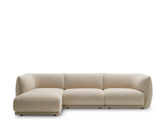 Sectional fabric sofa Vela Piping Saba
