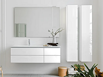 Wall Mounted Crystal Vanity Unit with Drawers Artelinea Monolite 18 AL 351B, AL 354B Wall Mounted Crystal Vanity Unit with Drawers Artelinea Monolite 18 AL 351B, AL 354B factory ARTELINEA from Italy