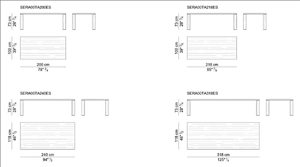 Rectangular wooden table Sera i 4 Mariani factory i 4 Mariani from Italy. Foto №4