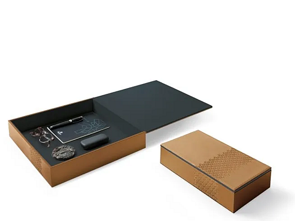 Leather storage box GIORGETTI GA467G, GA466G factory GIORGETTI from Italy. Foto №6