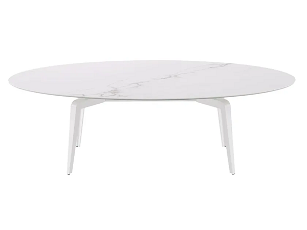 Oval dining table porcelain stoneware marble effect LIGNE ROSET Odessa 0M50FN5N-0M50FN5W factory LIGNE ROSET from Italy. Foto №2