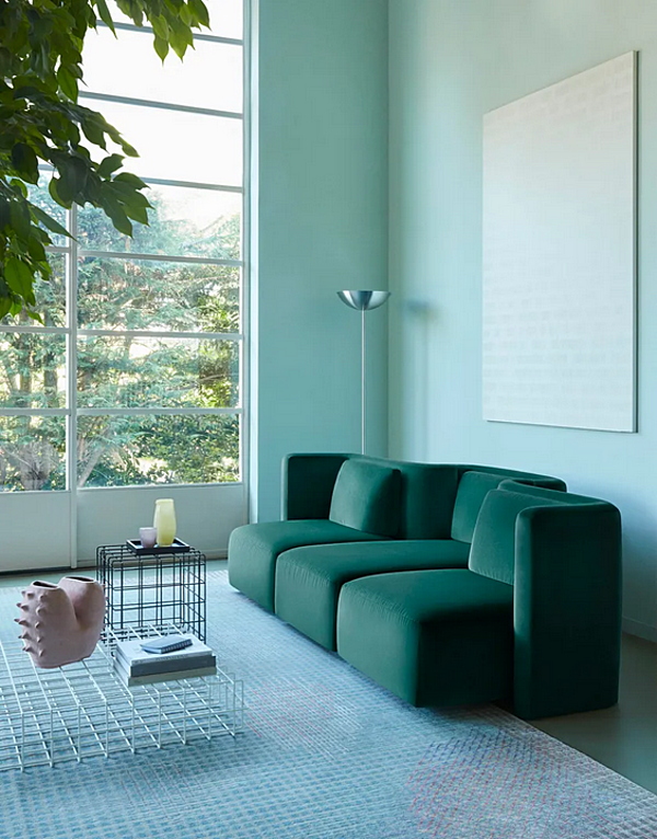 Modular fabric sofa with soft back Saba Gala factory SABA from Italy. Foto №15