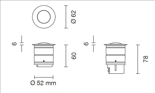 LED outdoor walkover light anodized aluminum Fabbian Misty factory Fabbian from Italy. Foto №3
