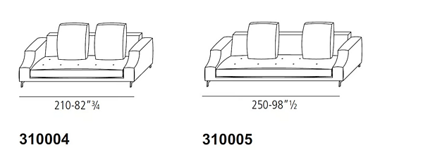 Sectional sofa fabric or leather VIBIEFFE 310 Identity factory VIBIEFFE from Italy. Foto №10