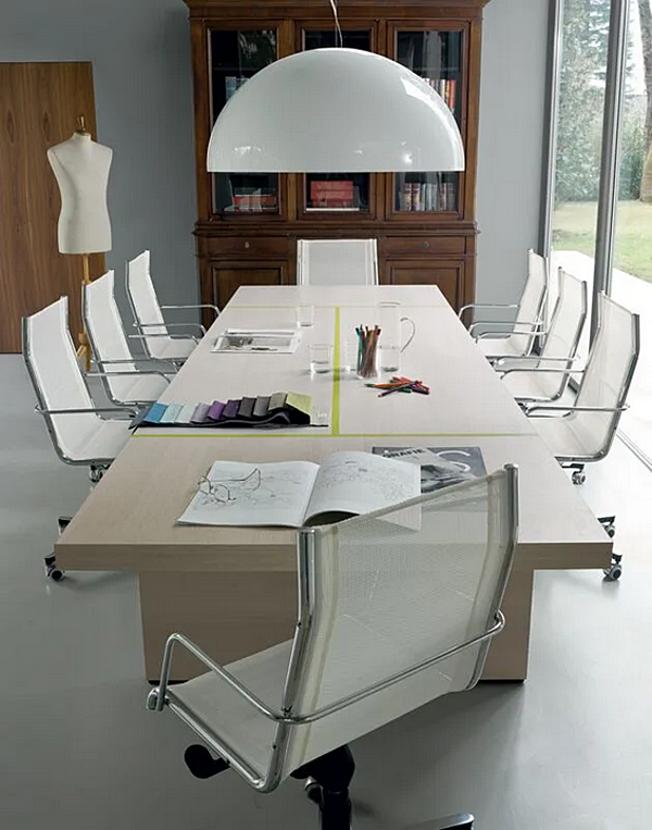 Rectangular wooden meeting table Blade i 4 Mariani factory i 4 Mariani from Italy. Foto №4