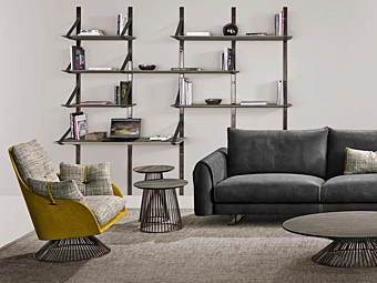 Modular Wall-Mounted Bookcase in Wood by Gamma Arredamenti Brooklyn Collection Modular Wall-Mounted Bookcase in Wood by Gamma Arredamenti Brooklyn Collection factory GAMMA ARREDAMENTI from Italy