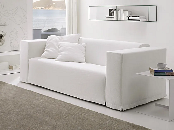 Two-Seater Fabric Sofa Bed with Soft Backrest Duomo Design Glamour factory Duomo Design from Italy. Foto №1