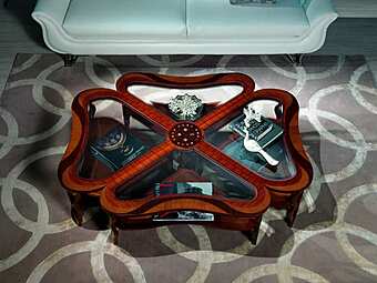 Oak Coffee Table Quadrifoglio CARPANELLI factory CARPANELLI from Italy