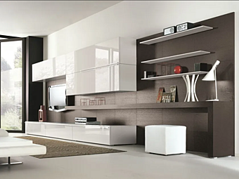 Wooden Wall Mounted Storage Unit Tao MisuraEmme factory MisuraEmme from Italy