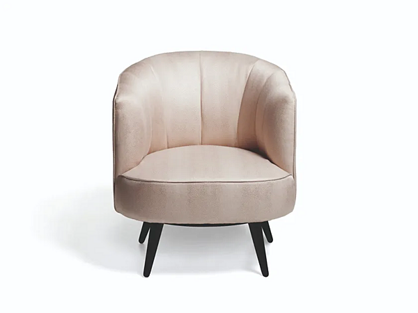 Swivel armchair in leather or fabric VIBIEFFE 1650 Cordi factory VIBIEFFE from Italy. Foto №1