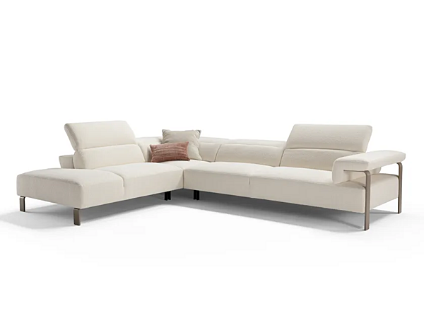 Corner fabric sofa with soft back Egoitaliano Alum Collection factory Egoitaliano from Italy. Foto №1