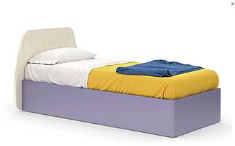 Kids single bed with upholstered back Nidi Cup factory nidi from Italy