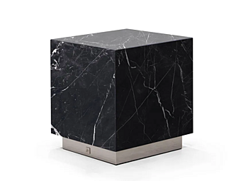 Square Coffee Table in Nero Marquina Marble by FORMITALIA