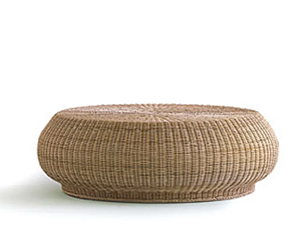 Round low wicker coffee table Gervasoni Bolla 15 factory Gervasoni from Italy