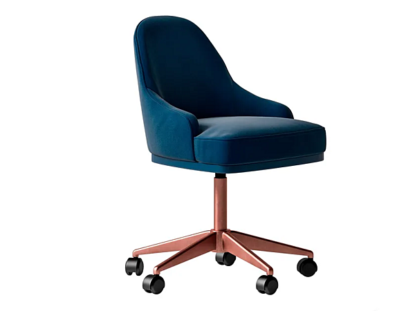 Swivel office chair in fabric and leather Sesto Senso CPRN HOMOOD S545 factory CPRN HOMOOD from Italy. Foto №1