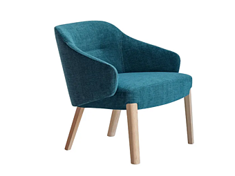 Fabric armchair with armrests Potocco Concha 905 PL 905/PL factory POTOCCO from Italy