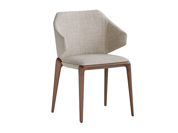 Upholstered fabric easy chair with armrests Potocco Hiru 947 P 947/P factory POTOCCO from Italy. Foto №1