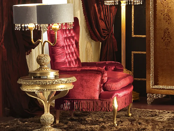 Fabric armchair with armrests A.R. Arredamenti Royal Collection 737 factory A.R.ARREDAMENTI SRL from Italy. Foto №1