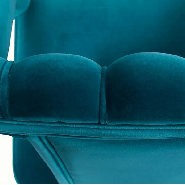 Velvet armchair with armrests BRABBU Cayo factory BRABBU from Italy. Foto №7