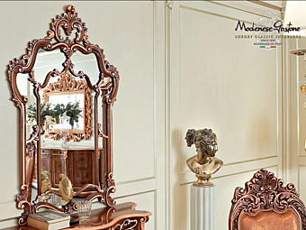 Wall Mounted Framed Mirror Modenese Luxury Interiors 13678 factory MODENESE GASTONE from Italy