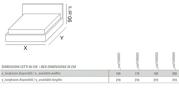 Bed with fabric or leather upholstered headboard VIBIEFFE Tangram 5400 factory VIBIEFFE from Italy. Foto №4