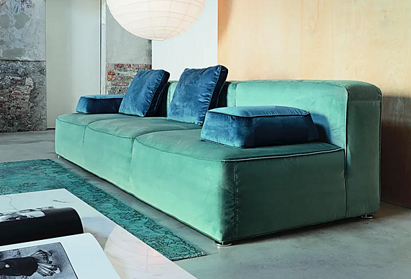 Sectional sofa in fabric or leather VIBIEFFE 275 Glam factory VIBIEFFE from Italy. Foto №5