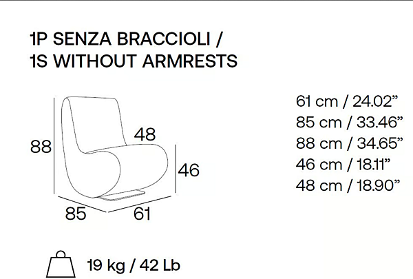 Fabric easy chair with armrests Adrenalina Nina IMB1050332 factory ADRENALINA from Italy. Foto №11