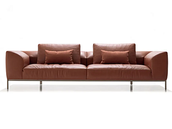 3-seater leather sofa with soft back CORTEZARI DIVA 703